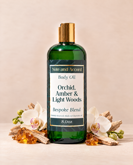 Orchid,  Amber and Light Woods